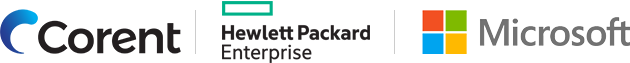 Corent | HPE | Microsoft Logo